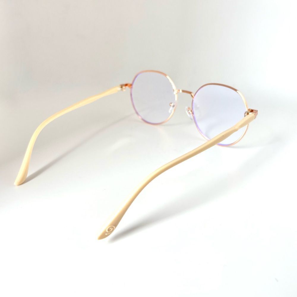 Stylish Gold Frame Women's Bluelight Glasses with Violet Hue - NWOT - Picture 4 of 4